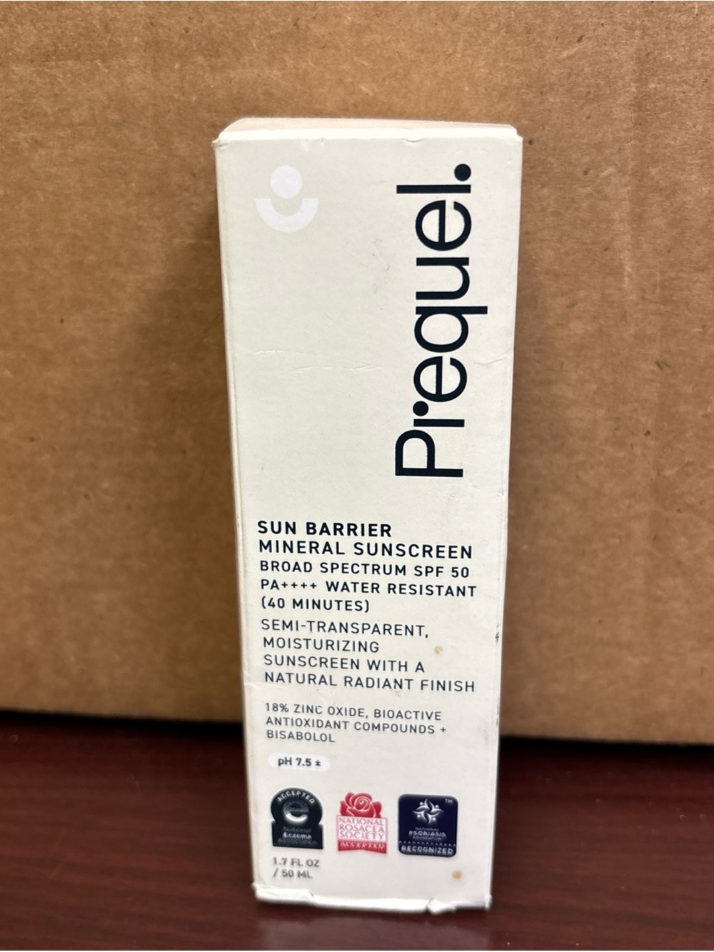 Prequel Hypoallergenic Sensitive Skin Fragrance Free Sunscreen SPF 50 Exp 10/26